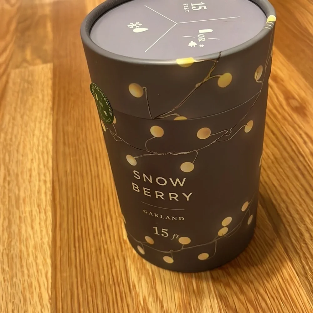 NWT Anthropologie Terrain Stargazer Snowberry Garland 15’